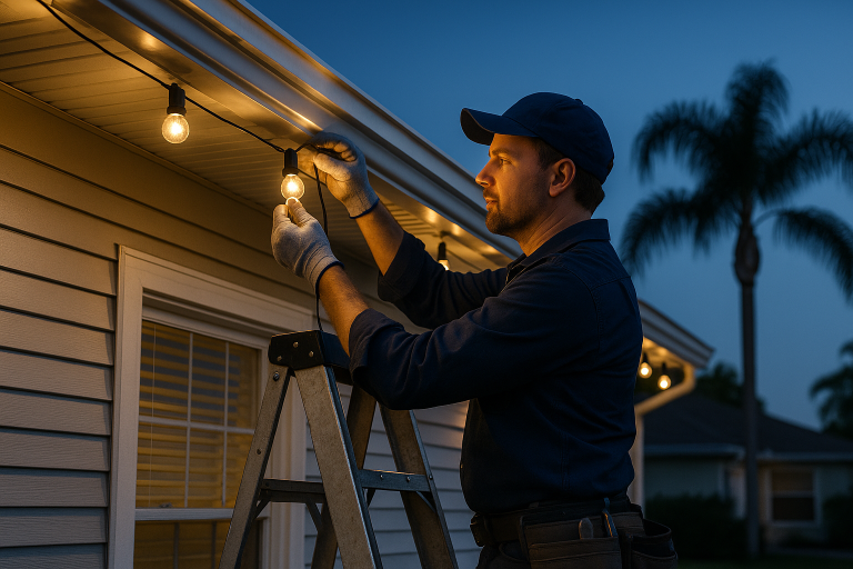 Read more about the article 9 Essential Tips to Keep Outdoor Holiday Lighting Safe in Nokomis & Port Charlotte
